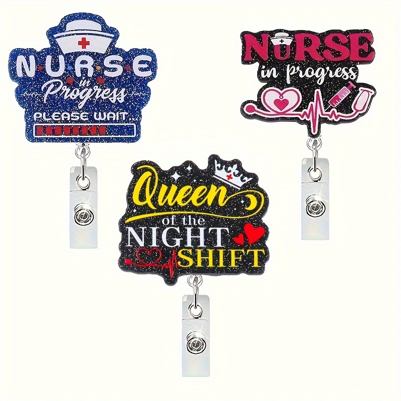 ID Badge Holder with Lanyard and Retractable Badge Reel Clip, Funny Size  Matters Card Name Tag Lanyard Vertical ID Protector Bage Clips for Nurse  Nursing Phlebotomy Phlebotomist Doctor Student 