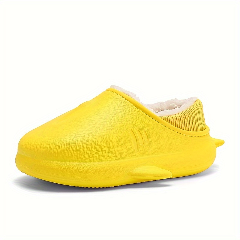 Cute Cartoon Shark Slip On Plus Fleece House Shoes For Temu Australia