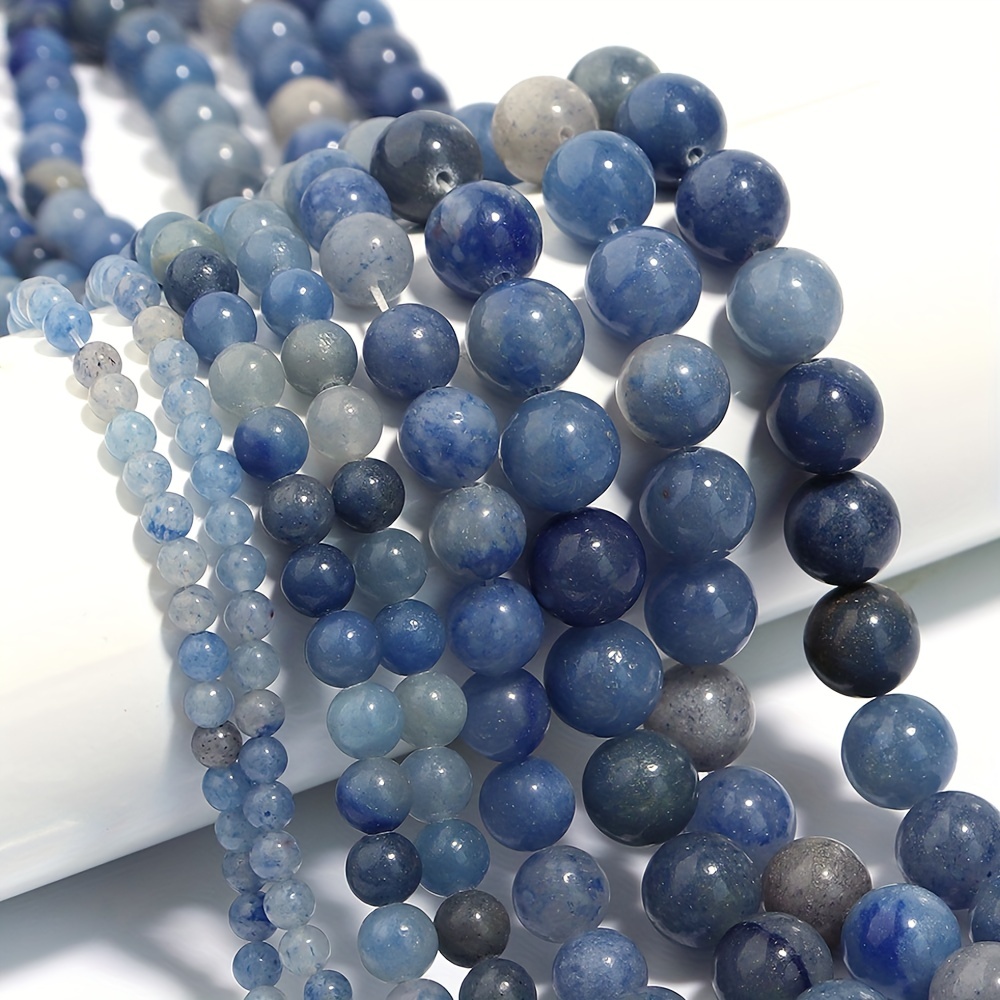 Cheap 126 PCS 6mm Blue Pony Beads Round Blue Beads DIY Jewelry Making Blue  Moonstone Beads Necklaces