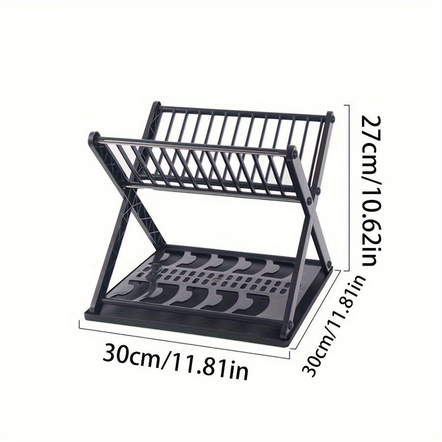 Estante para secar platos, estante de almacenamiento de 3 capas, estante  para secar platos de cocina, estante de almacenamiento para platos