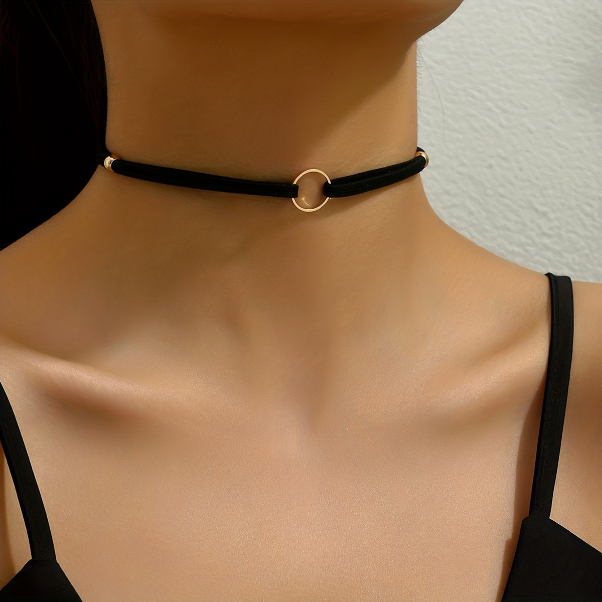 Minimalist Style Star Charm Chokers for Women Vintage Punk Jewelry, Jewels Gothic Short Black PU Leather Necklace Choker Party Gifts,Temu
