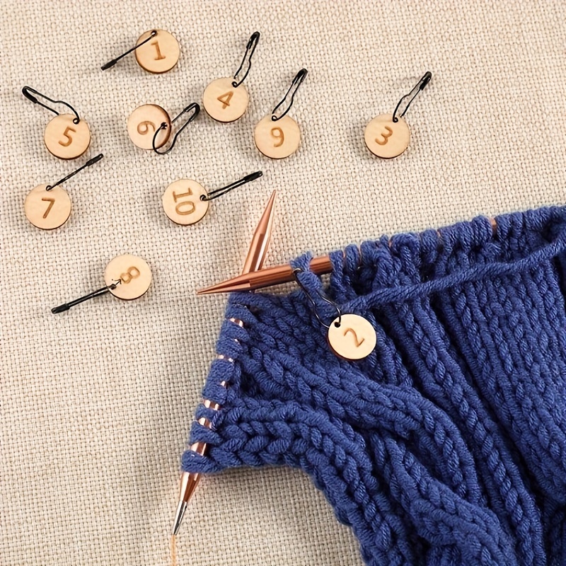 10pcs Marqueur de tricot en bois Mini marqueur de tricot - Temu
