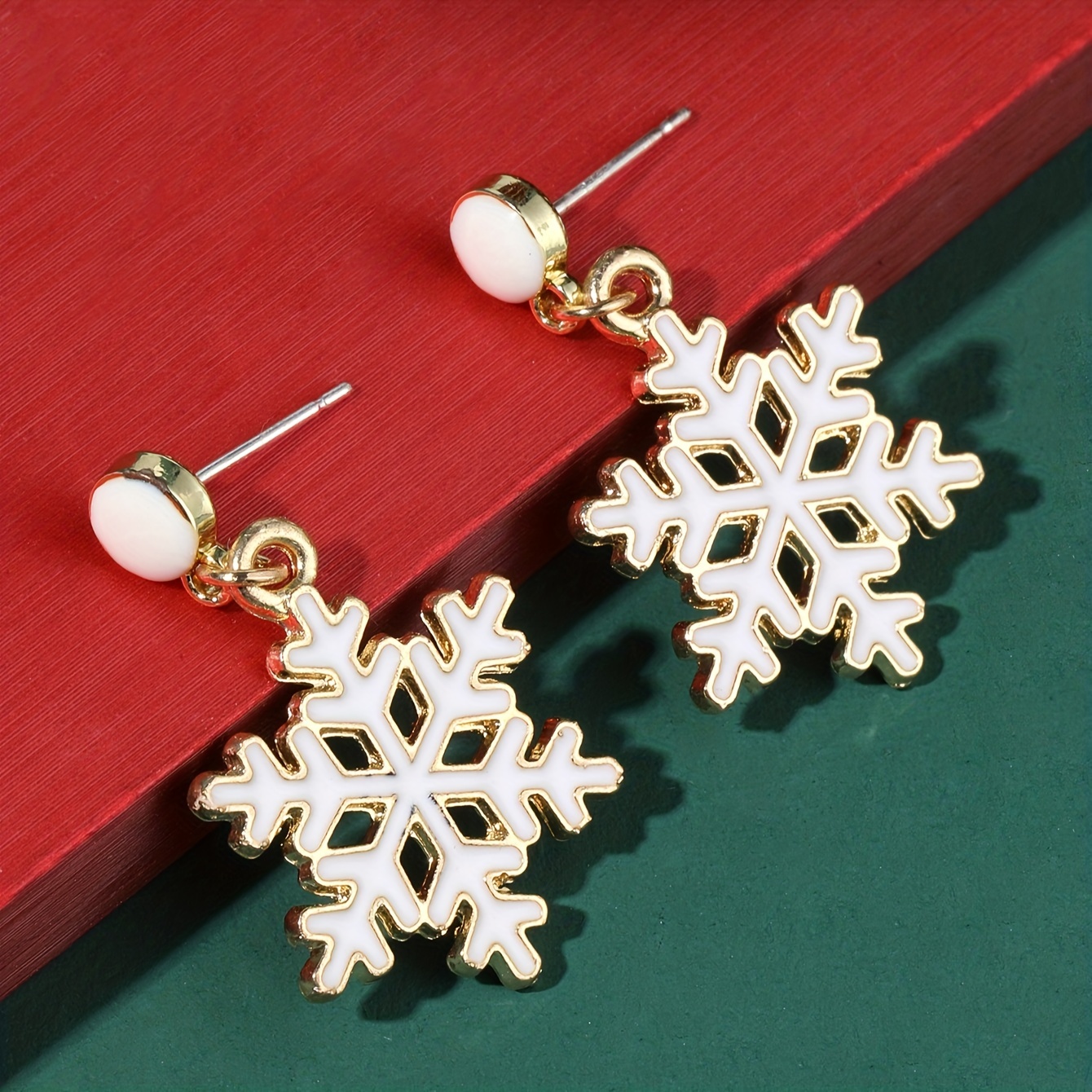 Christmas Enamel Snowflake/ Christmas Tree Design Dangle Temu Canada