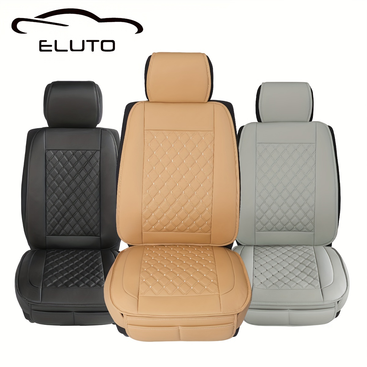 Housses de siège avant de voiture en PU, compatibles, universelles,  adaptées à la plupart des accessoires