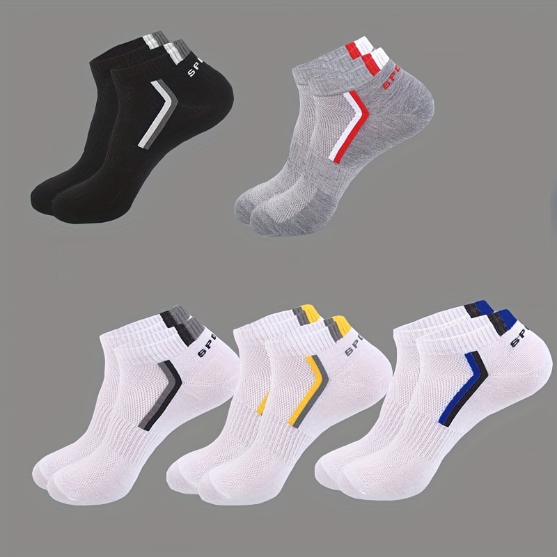 5 Pares De Calcetines Deportivos Largos Y Finos Para Hombre - Temu