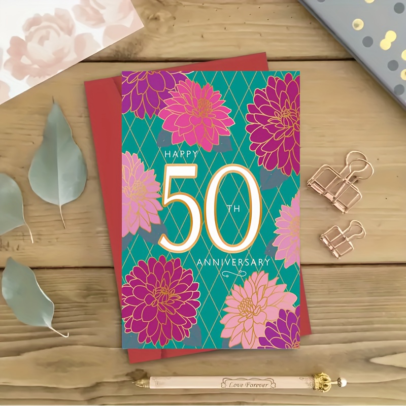 Handmade 50th birthday Card