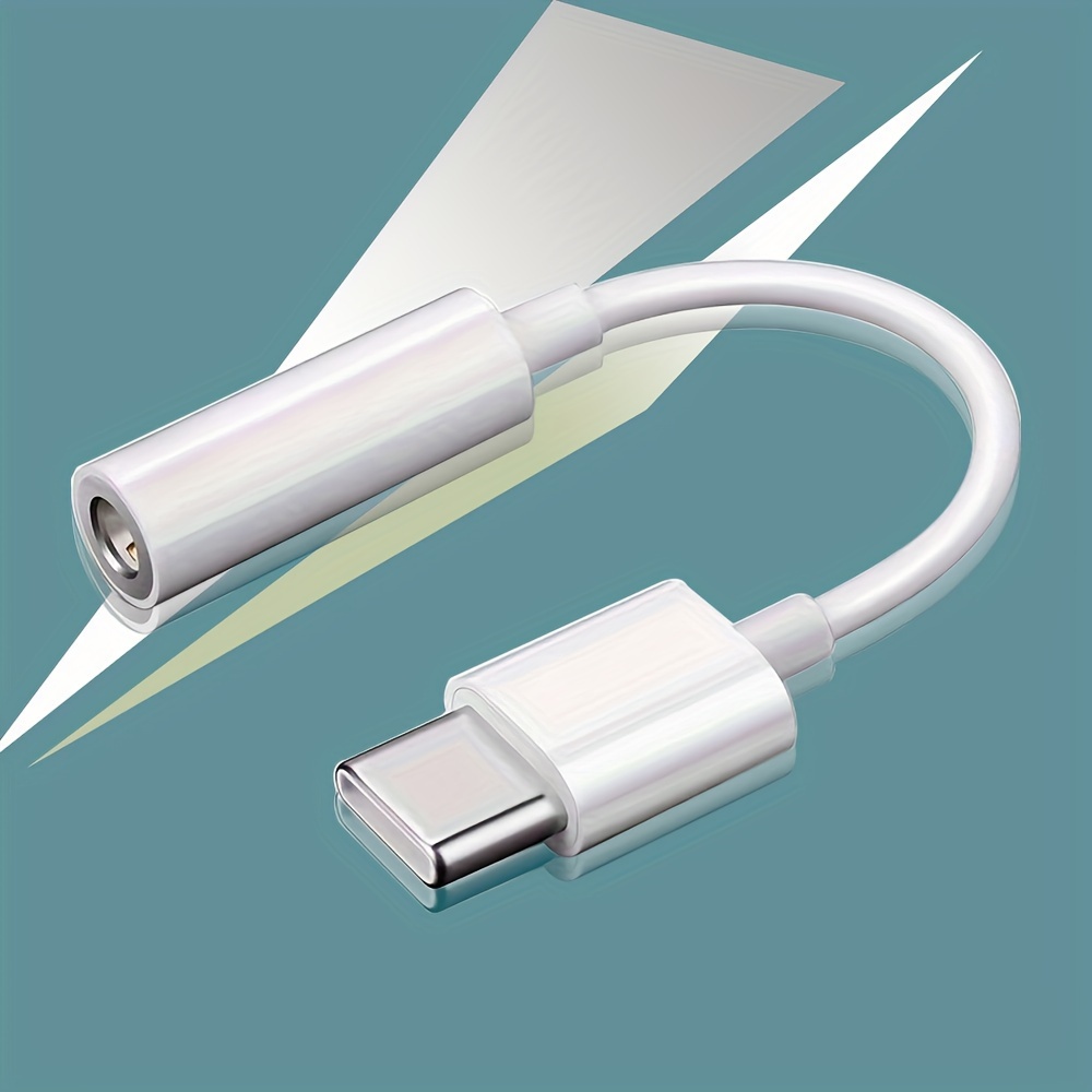  Adaptador de auriculares USB C a 0.138 in - USB tipo C a  conector de audio AUX Cable DAC de alta resolución compatible con iPhone 15  Pro Max, Samsung Galaxy S23