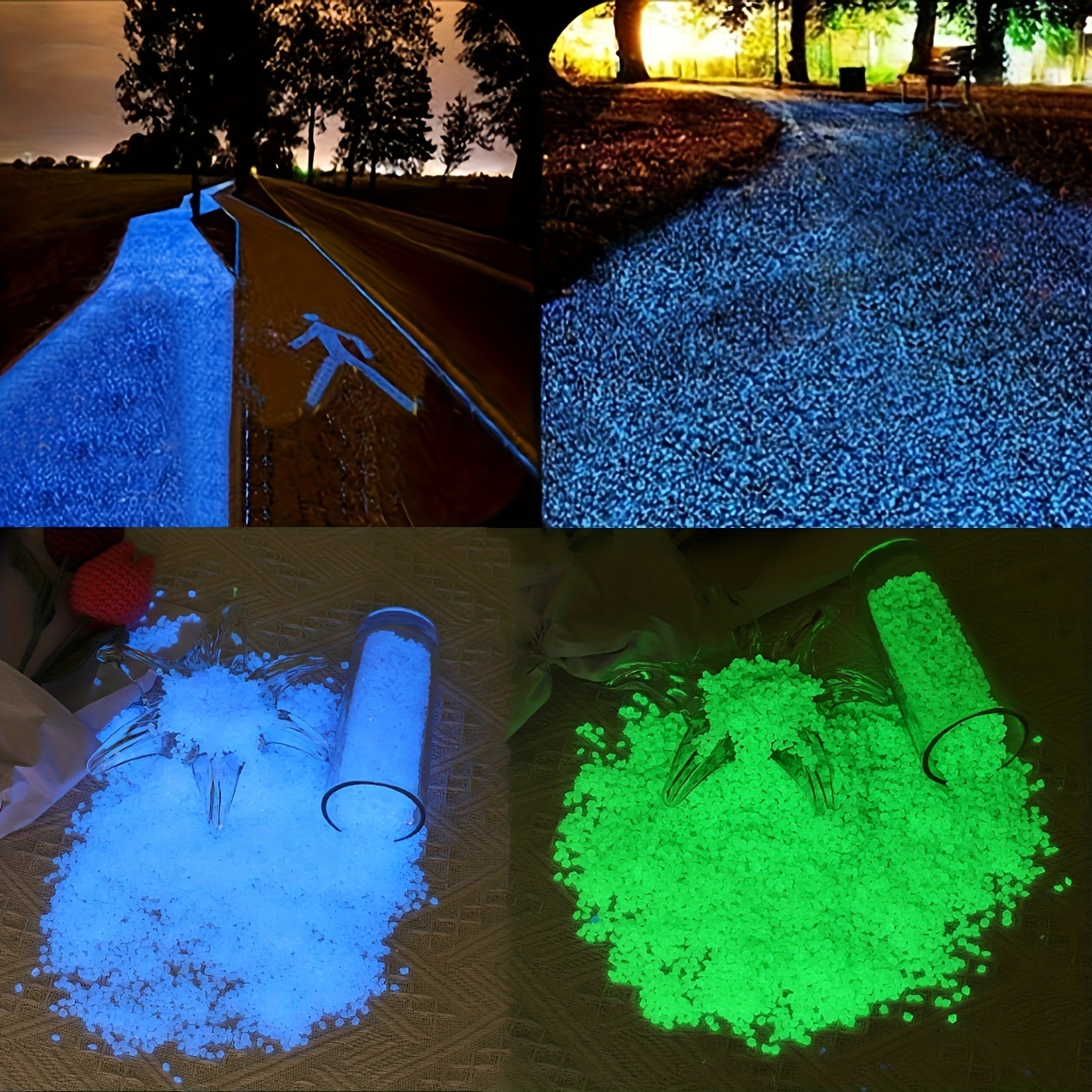 Glow in The Dark Pebbles for Outdoor Decor, Garden Lawn Yard, Aquarium,  Walkway, Fish Tank, Pathway, Powered by Light or Solar-Recharge Repeatedly,  Glowing Pebb…