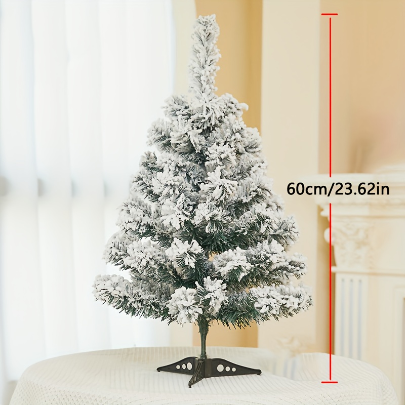 1pc Flocking Christmas Tree PVC Simulation Snowfall Artificial Cedar Tree
