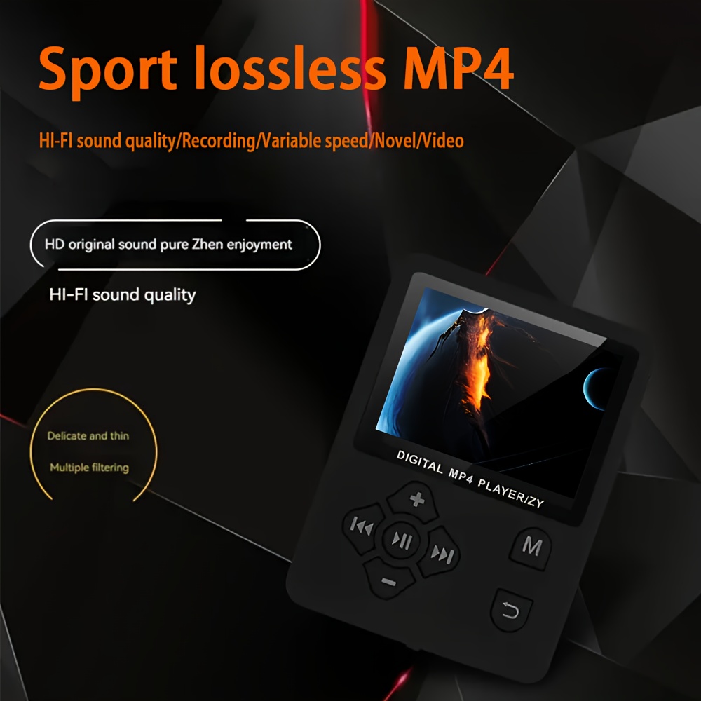 Lecteur MP3 Bluetooth avec écouteurs, clip sport et stockage extensible  jusqu'à 128 Go | Lecteur MP3 majoritaire | Lecteur de musique Bluetooth 