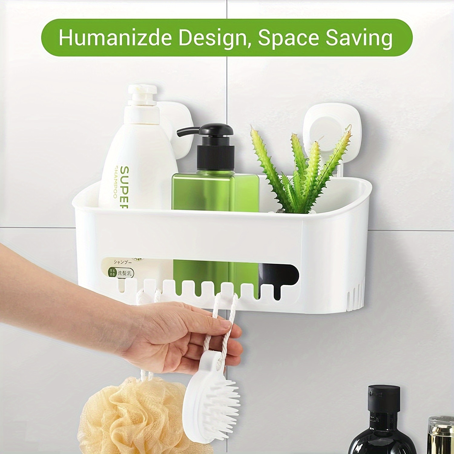 Heavy Duty Corner Shower Caddy With Suction Cups Bathroom - Temu