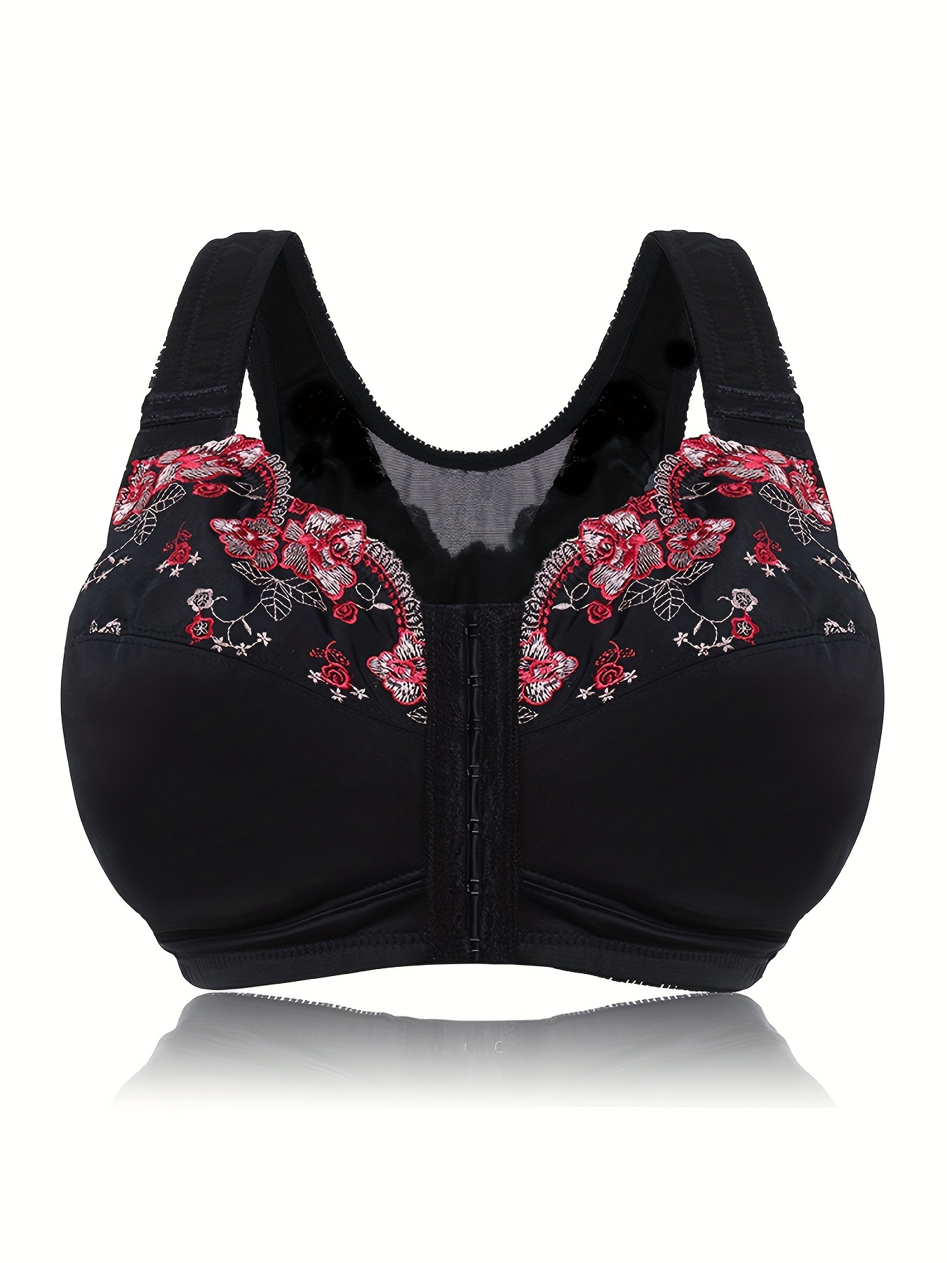 Bras for Women Push Up No Underwire Floral Sports Bra Plus Size