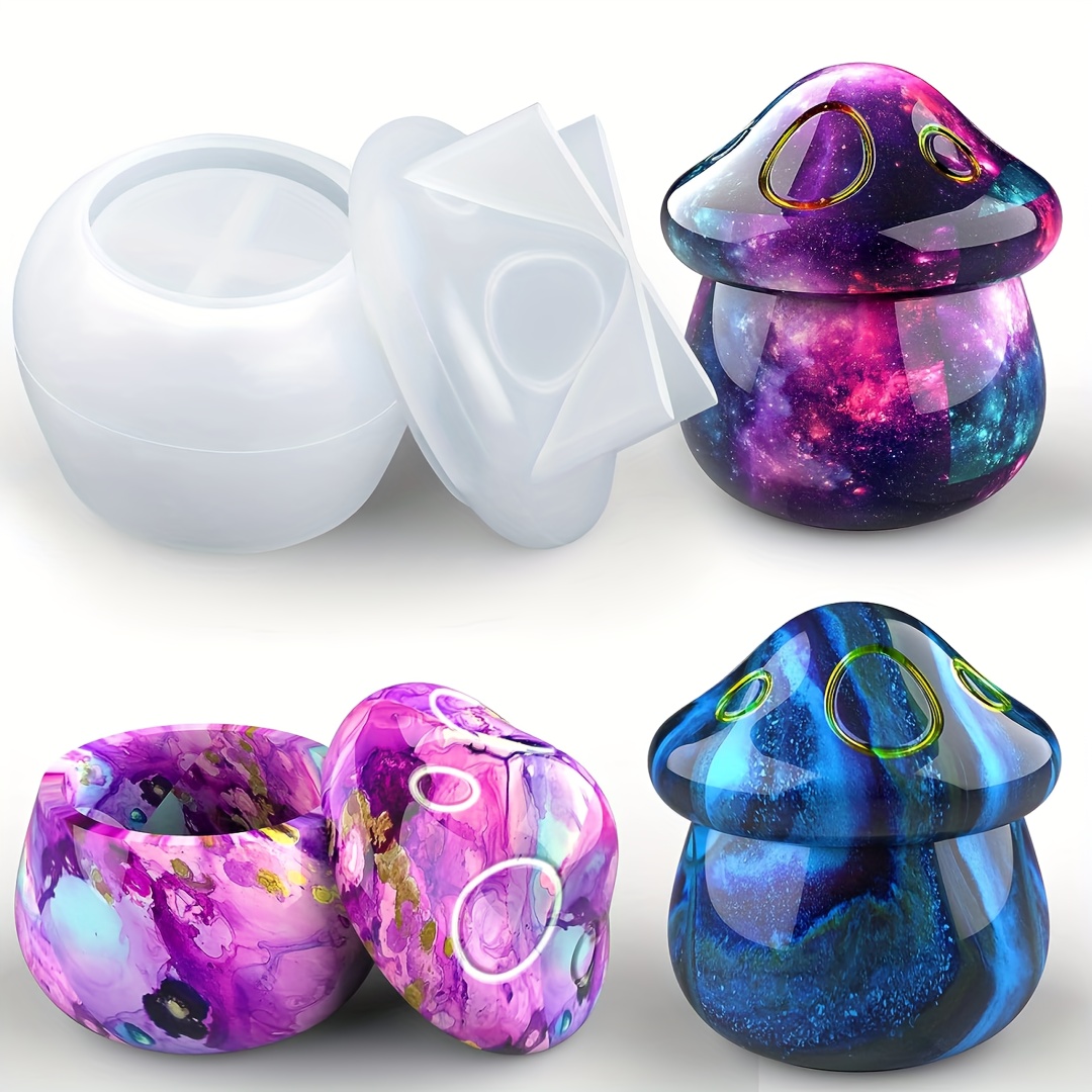 Mushroom Jar Silicone Resin Molds For Jewelry Holder Storage - Temu