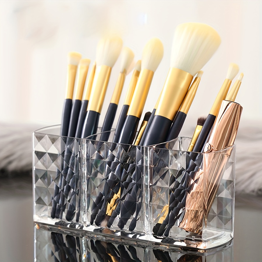 Clear Acrylic Makeup Organizer for Desk Storage