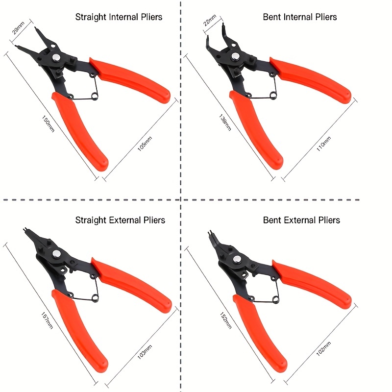 Inner Outer Ring Stopper Pliers Inner Curved Outer Curved - Temu