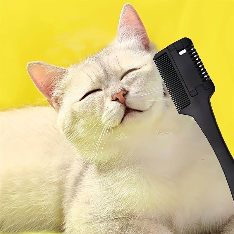 Cat brush shop with razor