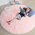 1pc soft and fluffy round rug for bedroom nursery and dorm non slip and cute home decor for kids teens and babies 4x4 plush carpet for comfortable and safe flooring