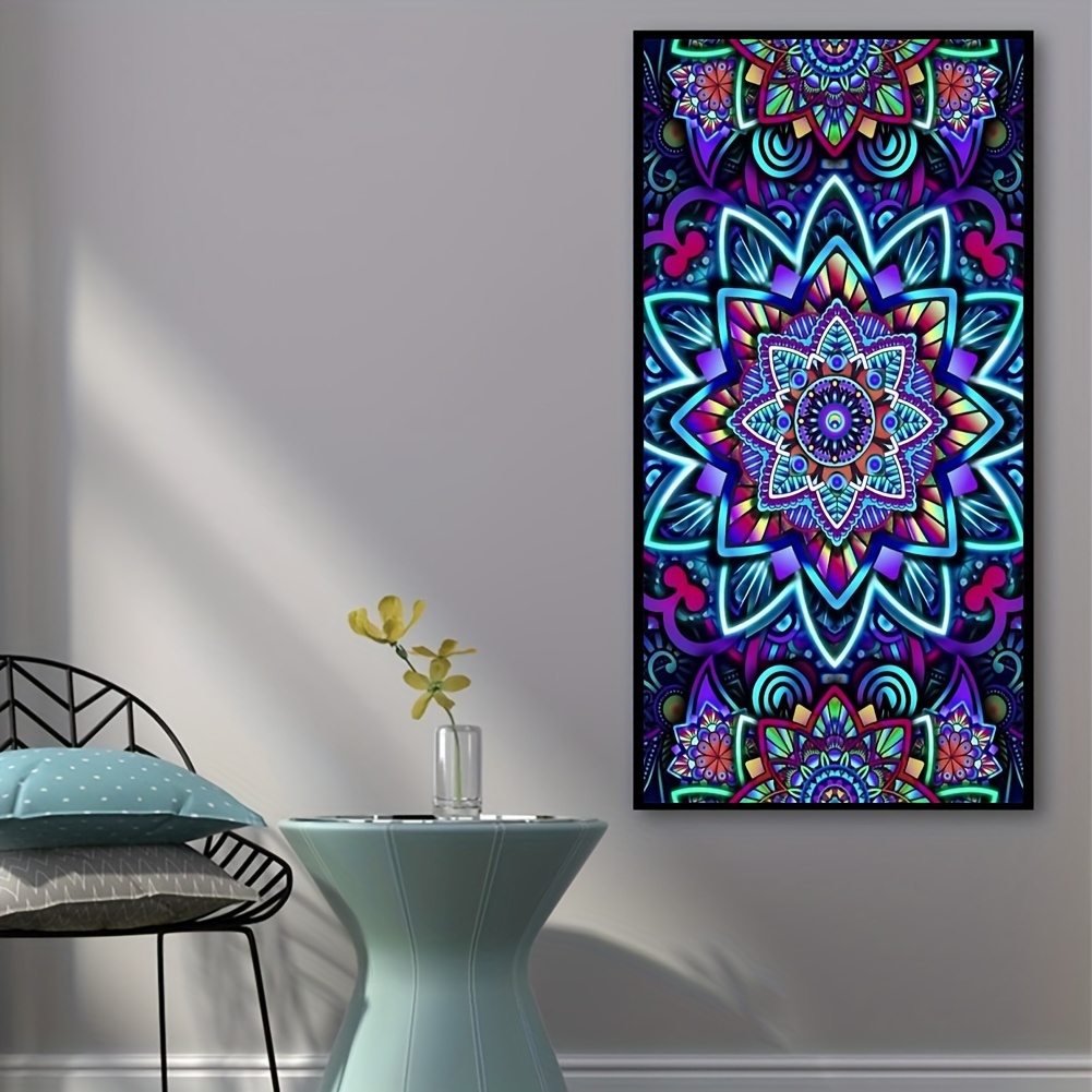 5d Diamond Painting Set Colorful Mandala Pattern Suitable - Temu