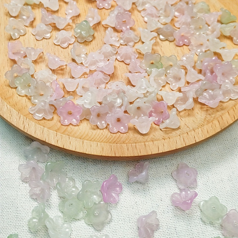 About Lovely Flower Beads Chime Flower Loose Beads Resin