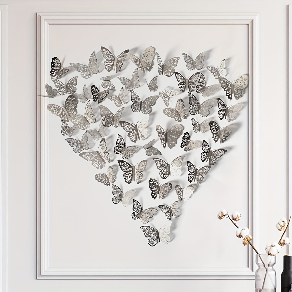 Black And White Butterfly Stickers 3d Simulation Of - Temu United