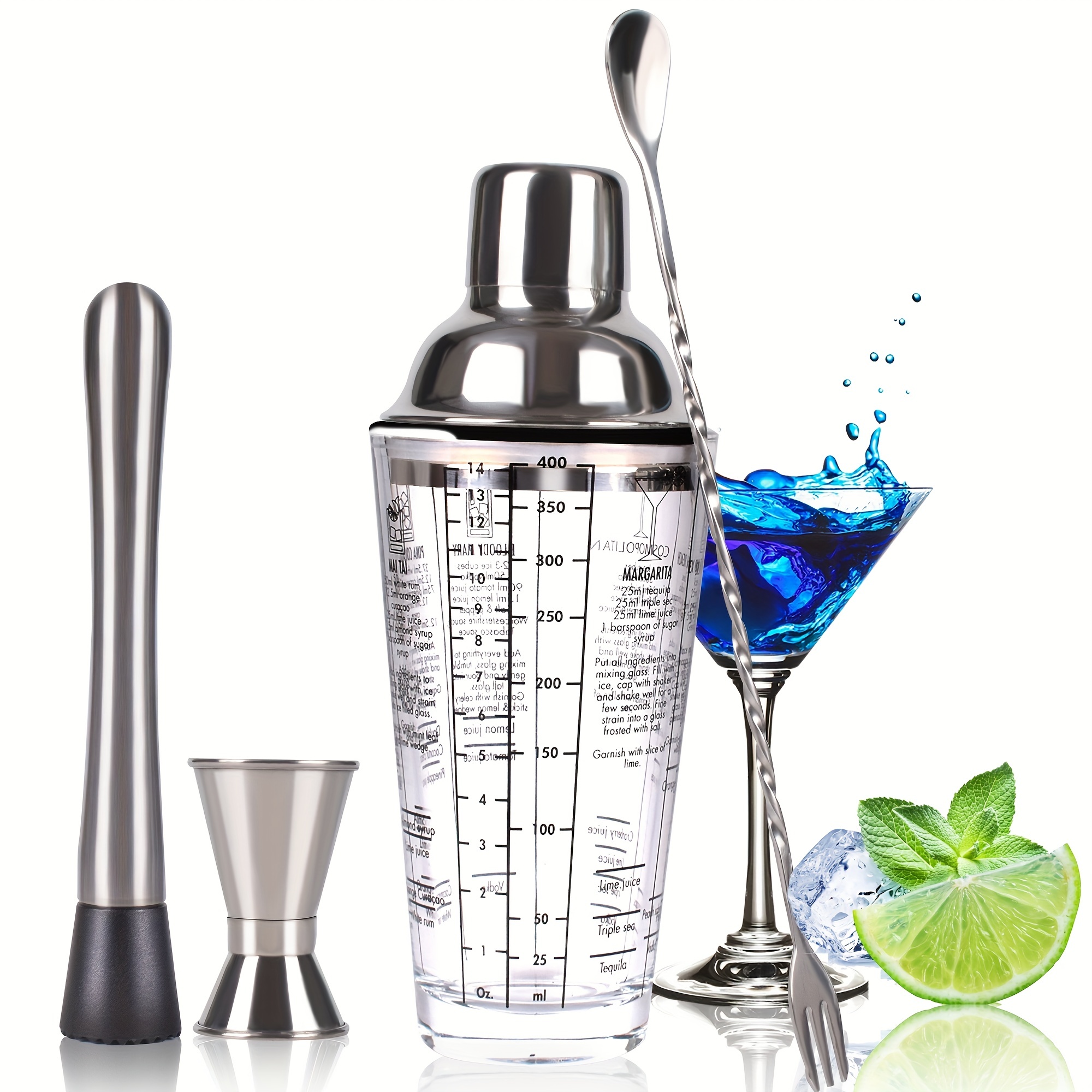 25.36oz Boston Shaker Cocktail Shakers Stainless Steel Shaker Cup Bos  Mixing Cup Drink Bartender Bar Tool