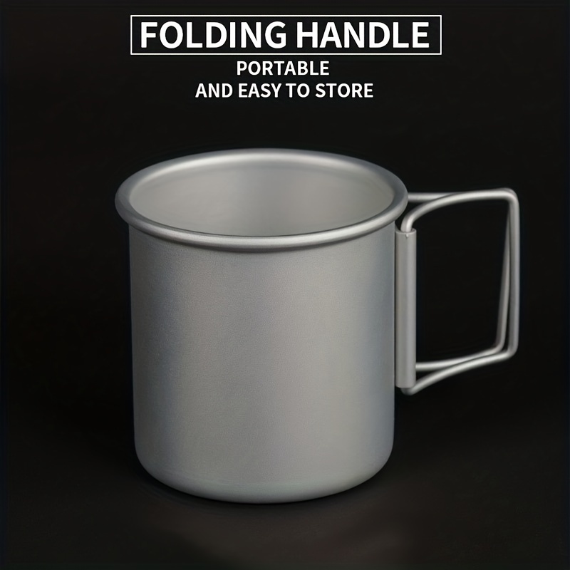 Outdoor Camping Aluminum Folding Water Cup With Foldable Handles