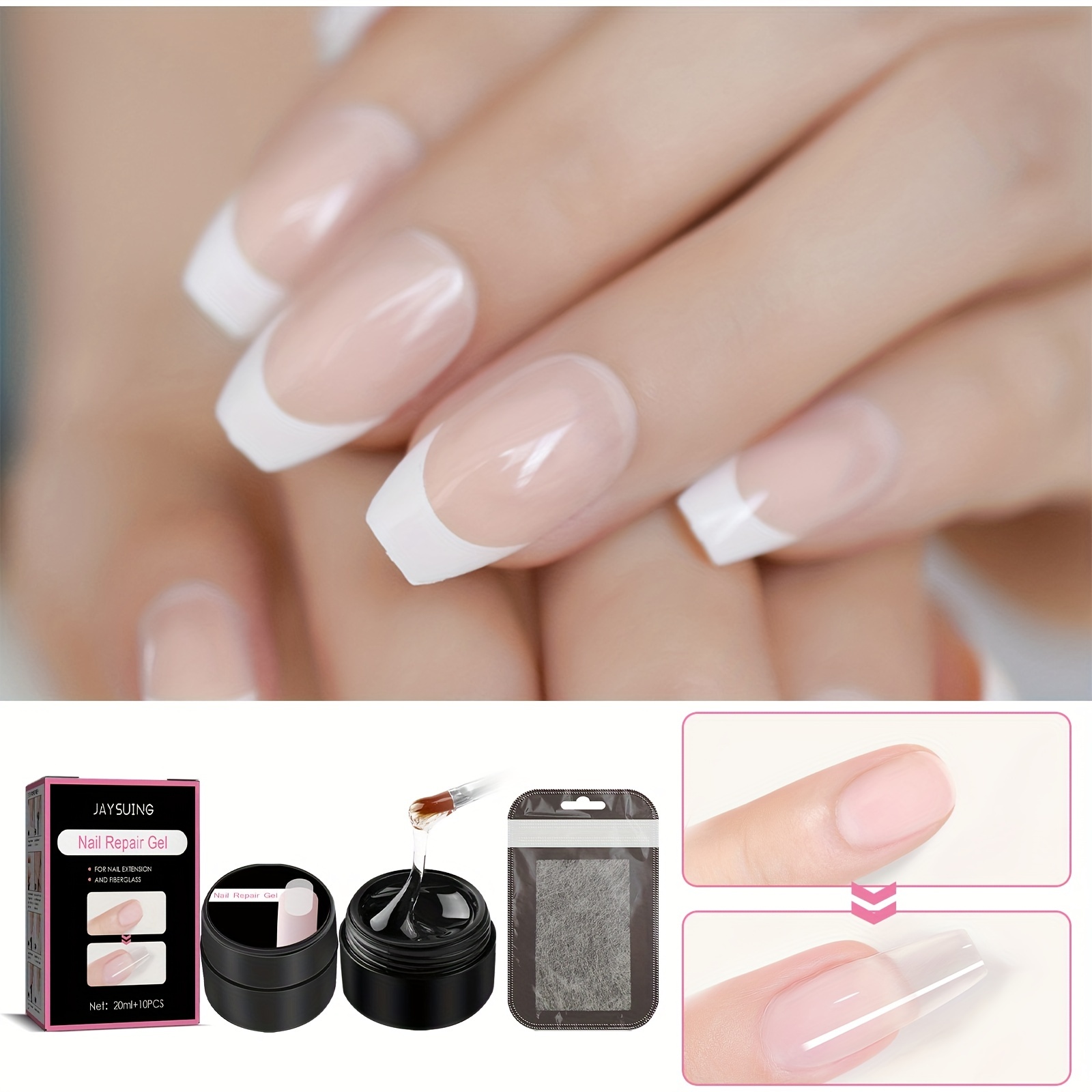 Nail Art Repair Gel Fiber Extension Set