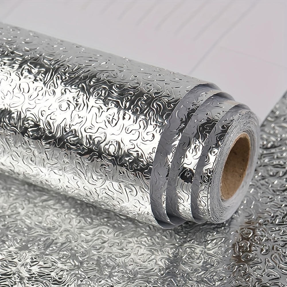 Papel Aluminio Adhesivo Para Cocina 60 X 5 Metros