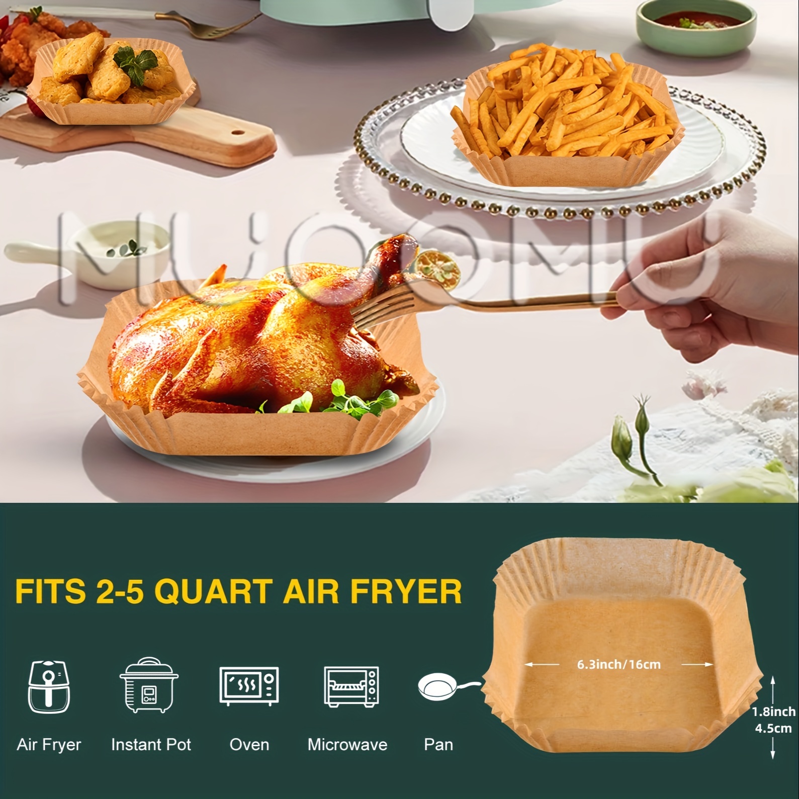 Air Fryer Disposable Paper Liners Square, Non-stick Parchment Paper, Air  Fryer Accessories, Oil Proof & Water Proof, Paper Liner For Baking Roasting  Microwave Oven - Temu