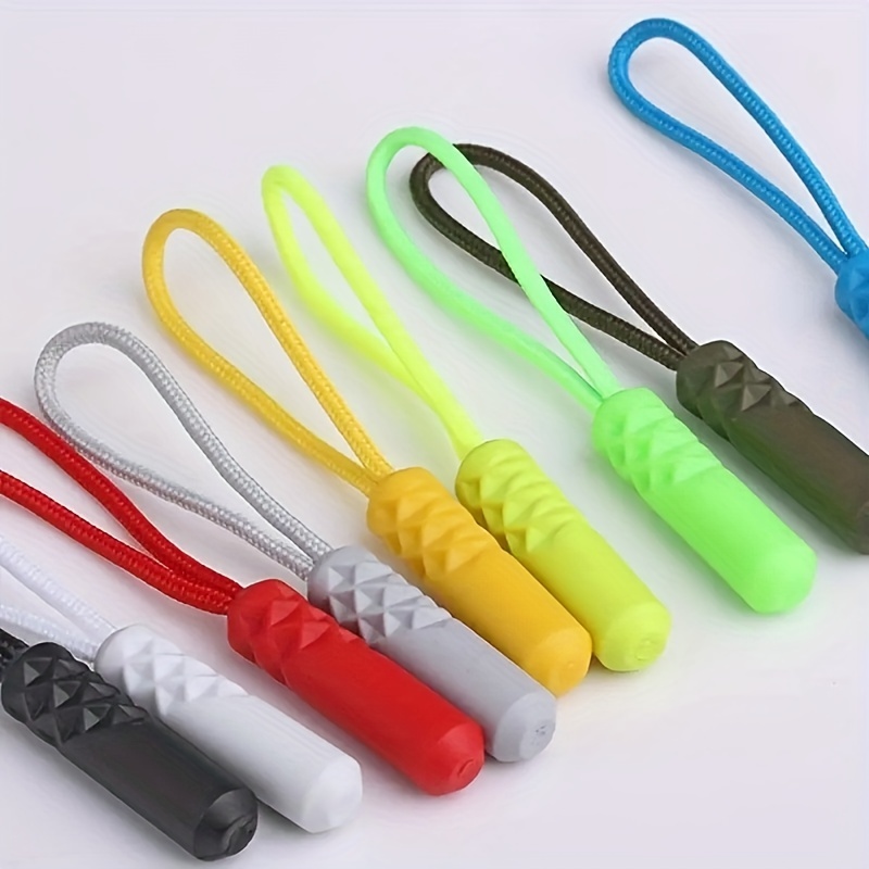 8Pcs Replacement Zipper Pull Puller End Fit Rope Tag Clothing Zip