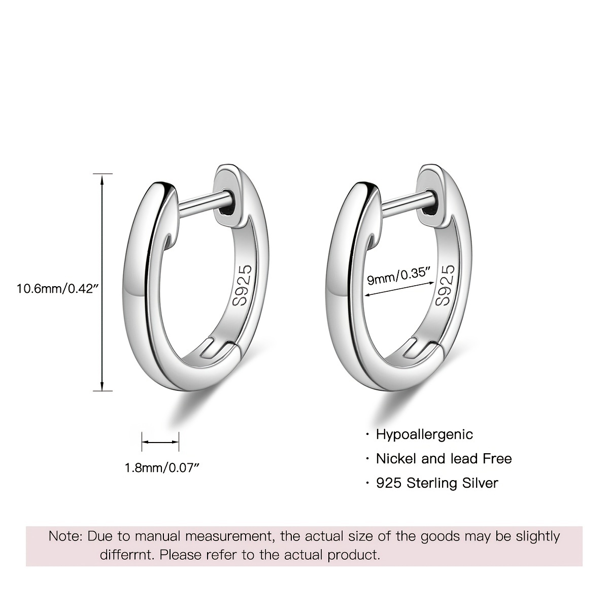 Small Hoop Earrings Hypoallergenic 14K Gold Plated Sterling Silver Post Samll Open Hoops Earrings for Women Girls