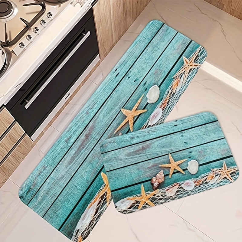 Starfish Print Floor Mat Suitable For Kitchen Living Room - Temu