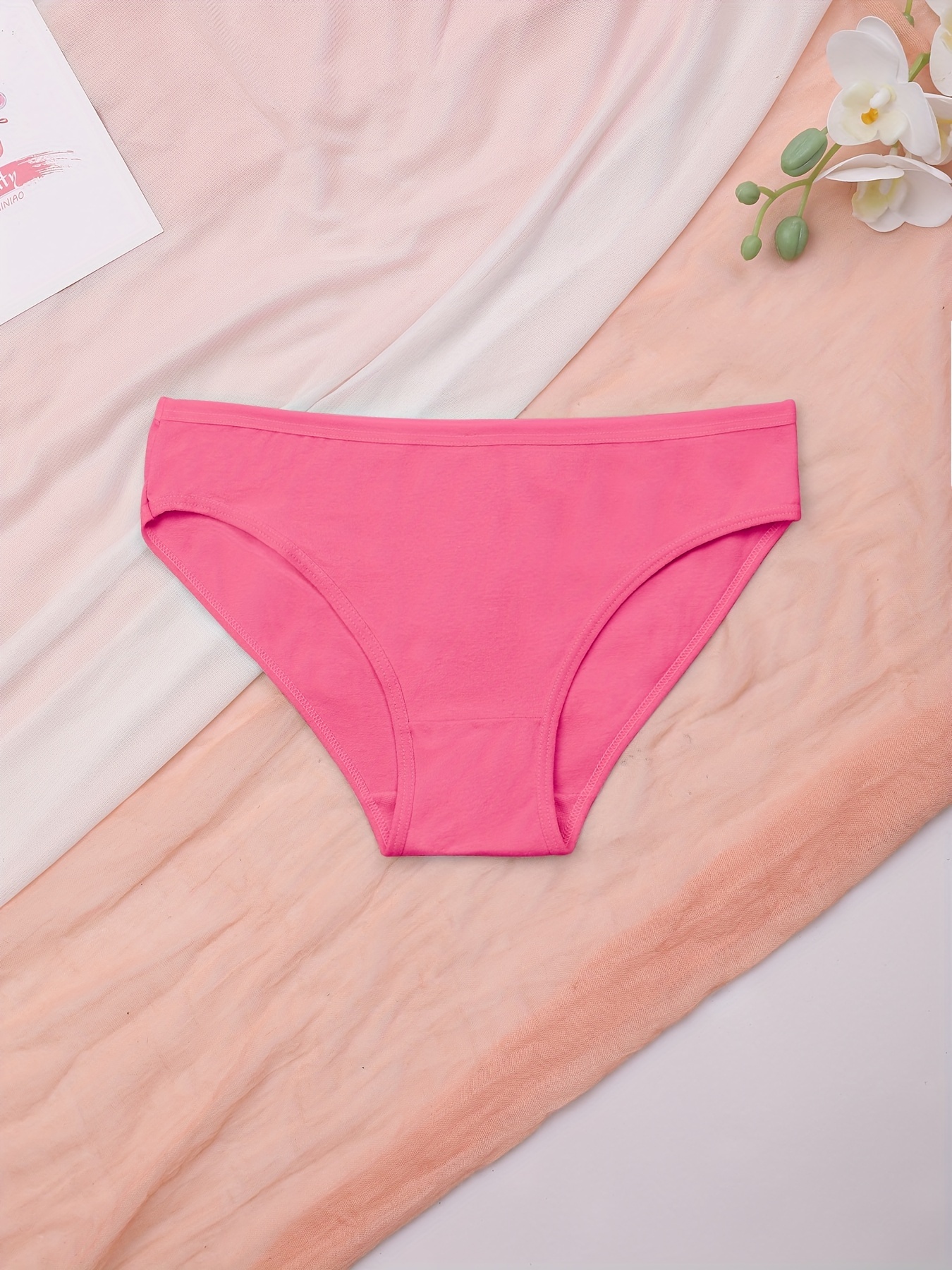 Women's Solid Tanga Briefs Soft Breathable Bikini Panties - Temu
