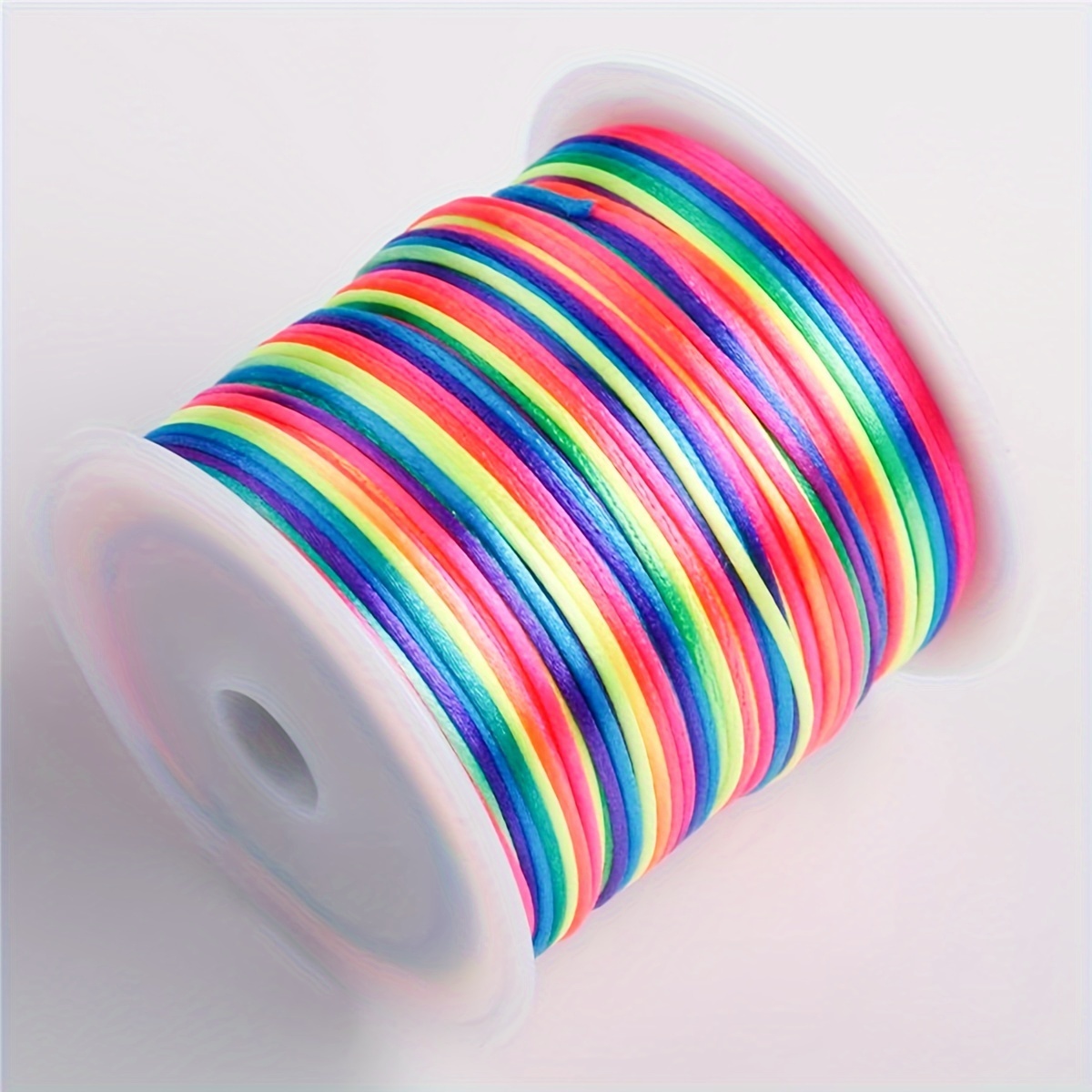 Multicolour Satin Nylon Thread Cord Chinese Knot String - Temu Canada