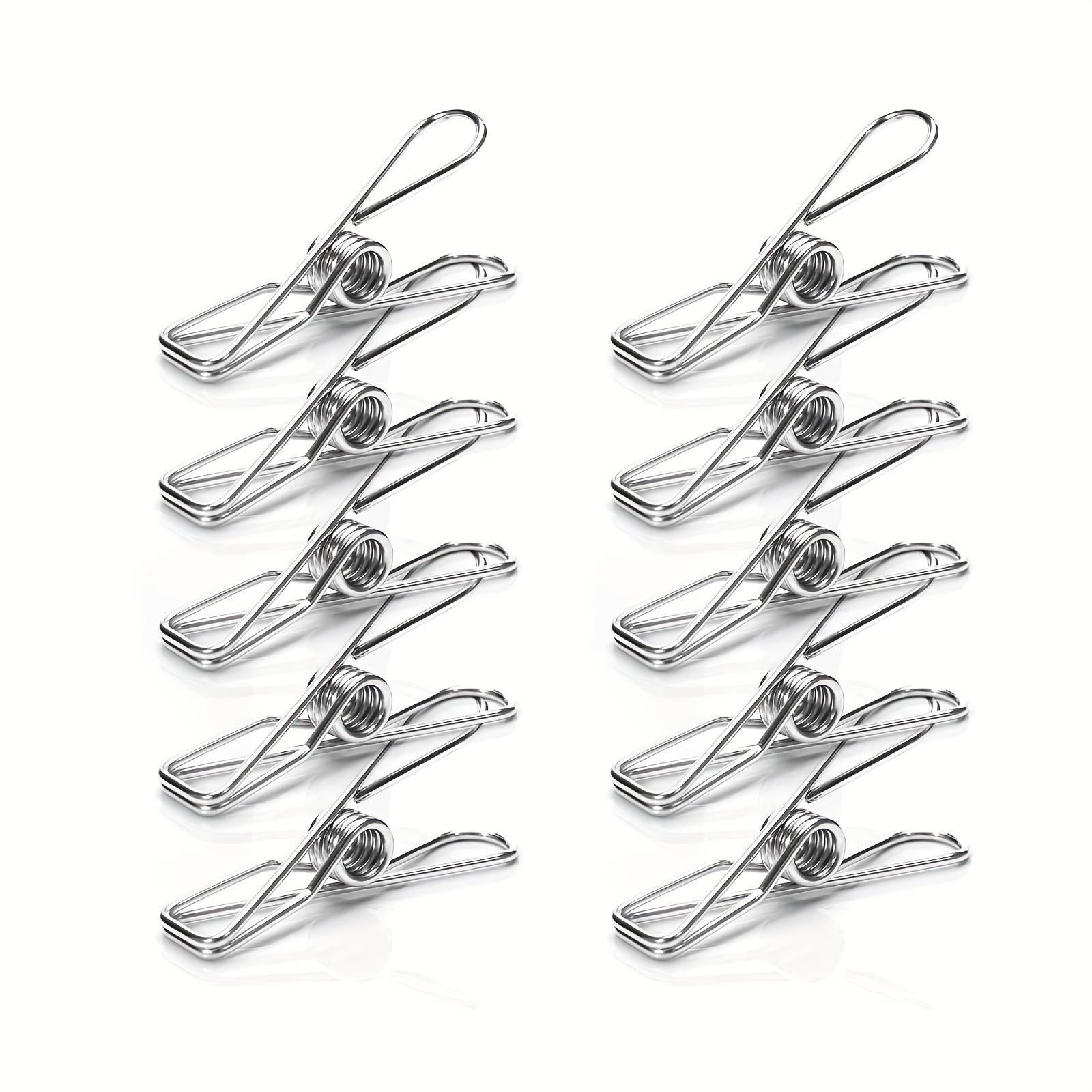 Vida Picks Wire Clothespins Laundry Chip Clips-40 Pack Bulk Clothes Pins with Heavy Duty, Durable Clamp Metal Clothes Pegs Multi-Purpose for Outdoor Clothesline