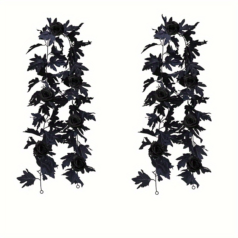 Fall Decor Black Garland Black Decorations Halloween Garland - Temu