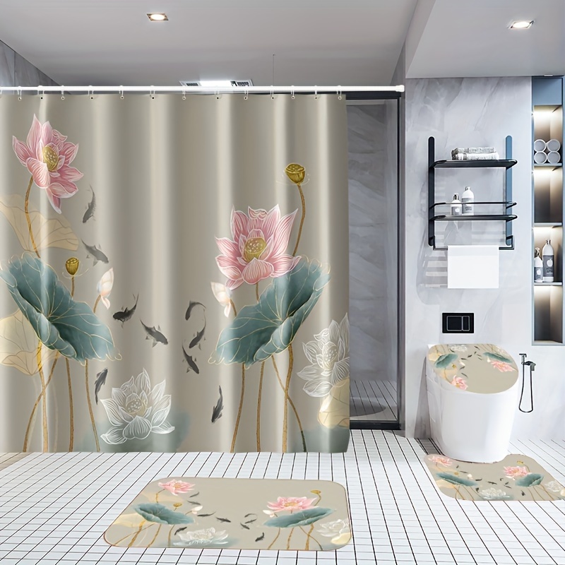 Rideau Douche Phalaenopsis, Anti Moisissure Imperméable Polyester