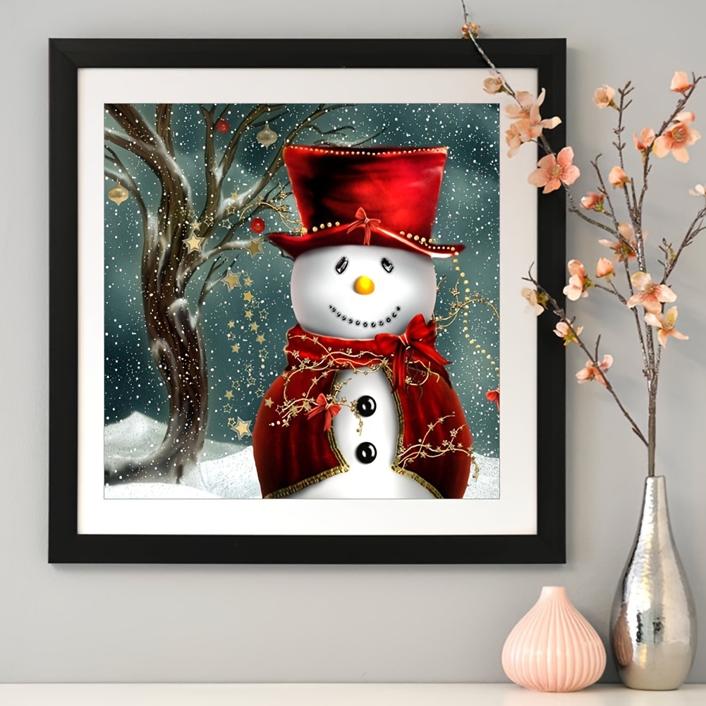 Christmas Diamond Painting Kits 5d Christmas Snowman Full - Temu