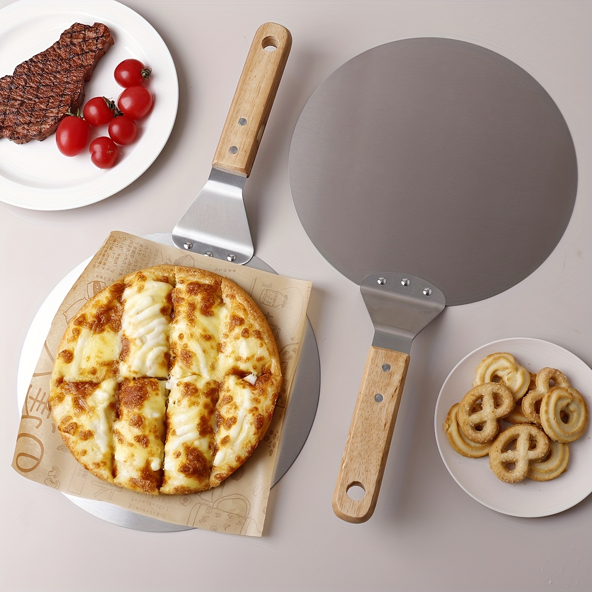 1 PC Pizza Cutting Board,Sliding Pizza Peel - Pala Pizza Scorrevole,  Non-Stick The Pizza Peel That Transfers Pizza Perfectl, Pizza Paddle With  Handle, Dishwasher Pizza Spatula Paddle For Indoor & Outdoor Ovens