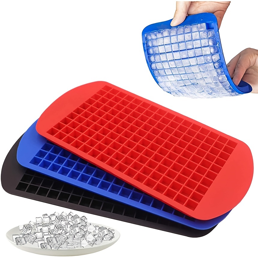 Thickened Silicone 160 Ice Cube Small Ice Cube Mold, Crushed Ice Maker  Silicone Ice Film Small Ice Cube Tray Ice Mold - Temu