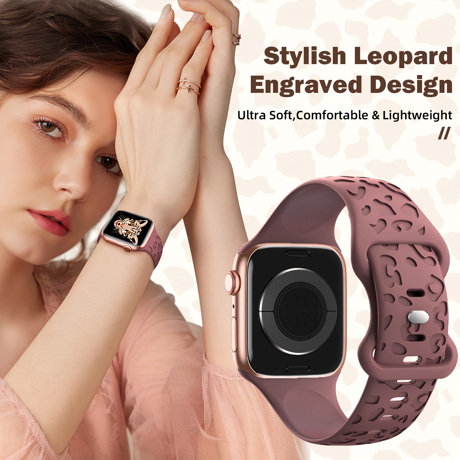 Leopard Print Women Band For iWatch 38 42 41mm For Apple Watch