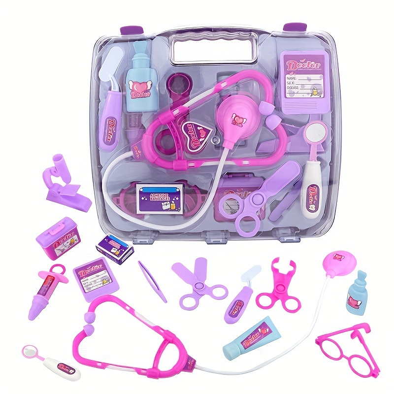 meekoo 2 piezas de juguete de estetoscopio para niños, estetoscopio de  trabajo de enfermería para niños, juego de rol, lindo doctor accesorios de