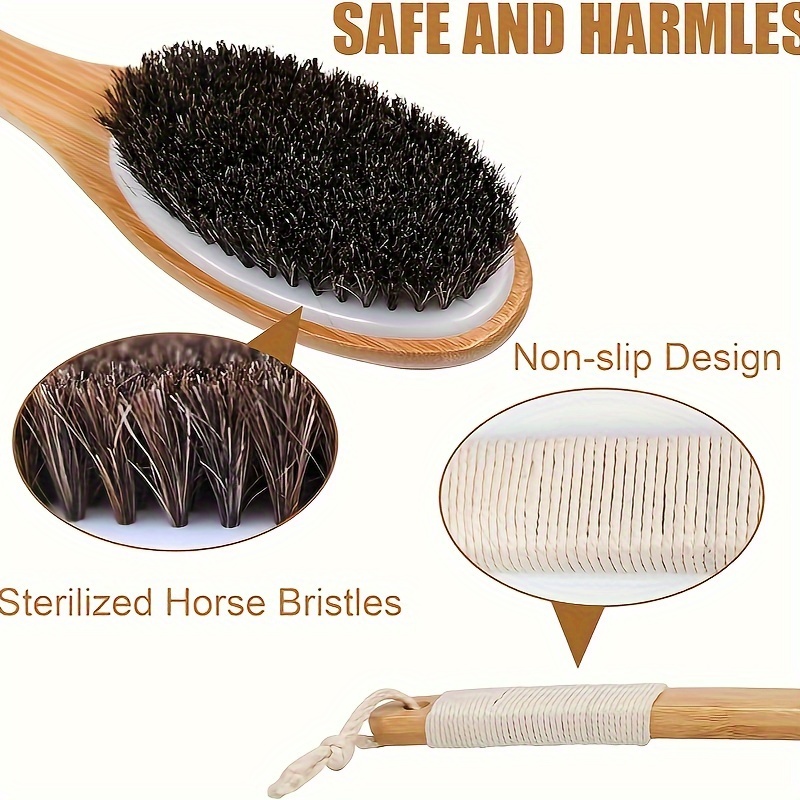 Wooden Back Scrubber For Shower Long Handle Bath Sponge - Temu