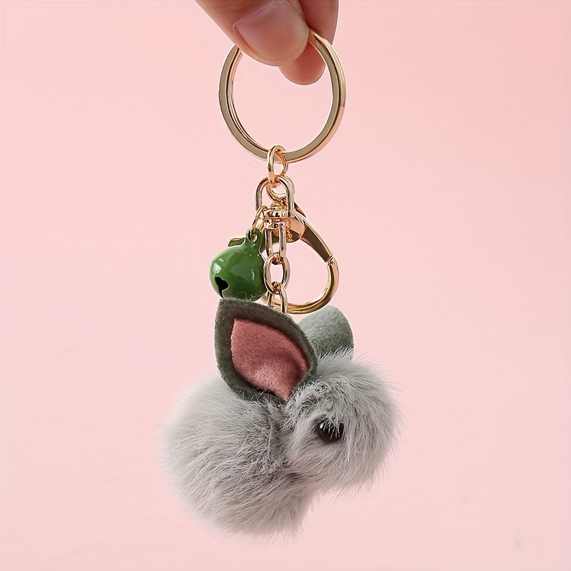 Cute Rabbit Student Schoolbag Pendant Imitation Otter Rabbit Keychain  Women's Handbag Accessories Gift for Girlfriend Wholesale