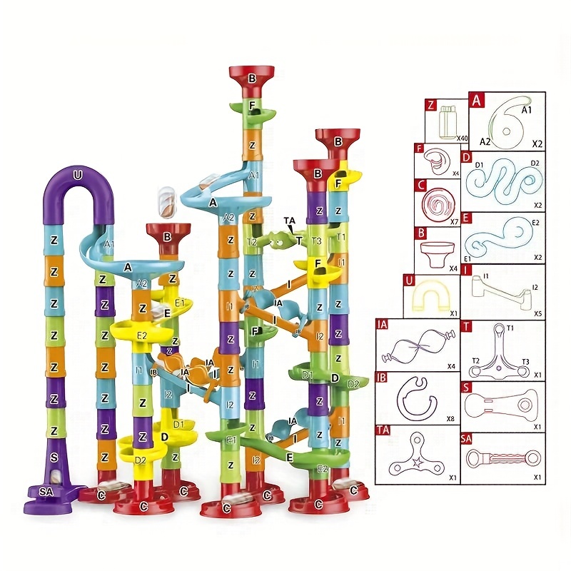 Marble Run Toy Marbles Kids Games Building Toy For Kid - Temu