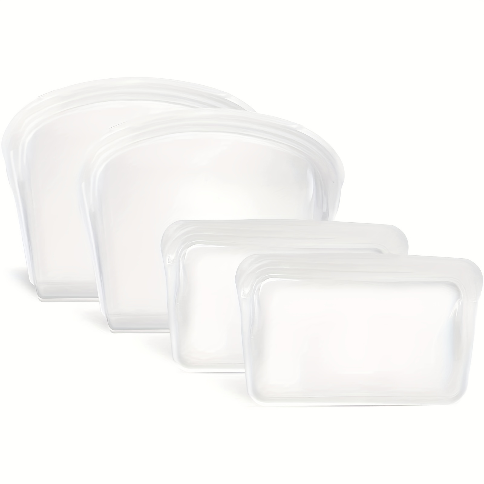 Reusable Silicone Storage and Cooking Bags, Clear