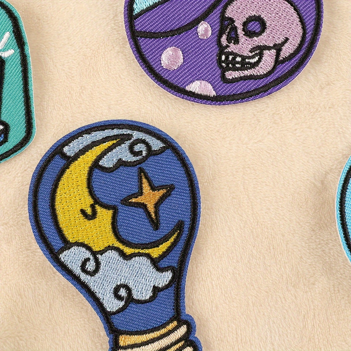 Embroidery Label Embroidery Stickers Skull Ghost Clothing - Temu