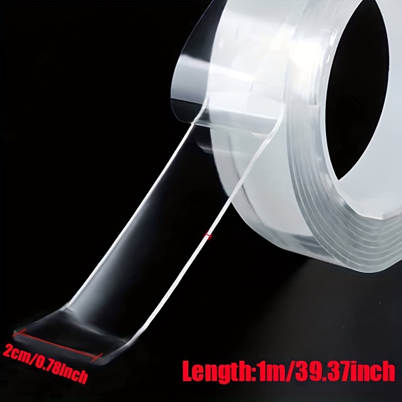 10m Extra Strong Double Sided Tape, Clear Washable Thin Nano Tape,  Removable Traceless Non-slip Tape, Reusable Double-sided Gel For Carpet,  Home Or Of