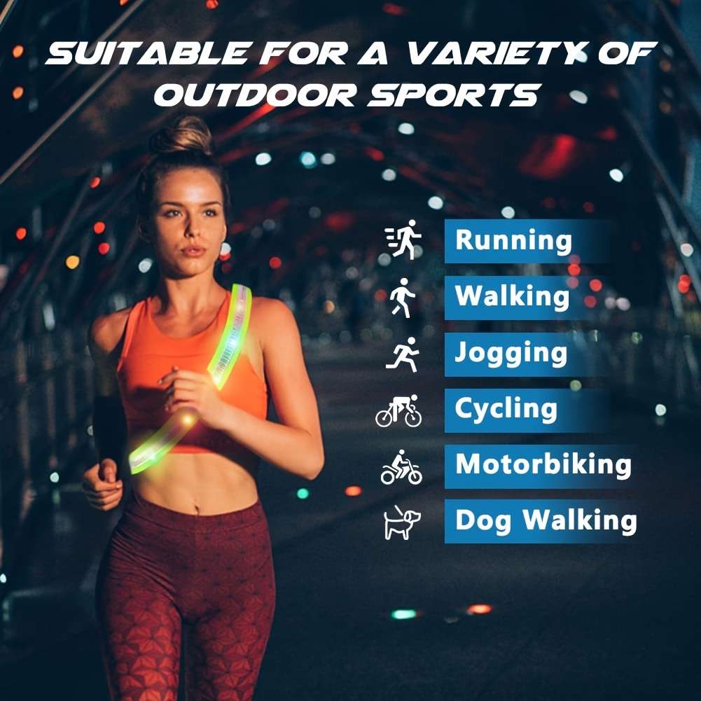 Reflective Vest Running Gear, Usb Rechargeable Led Light Up Vest High  Visibility With Adjustable Waist/shoulder For Jogging Running Cycling