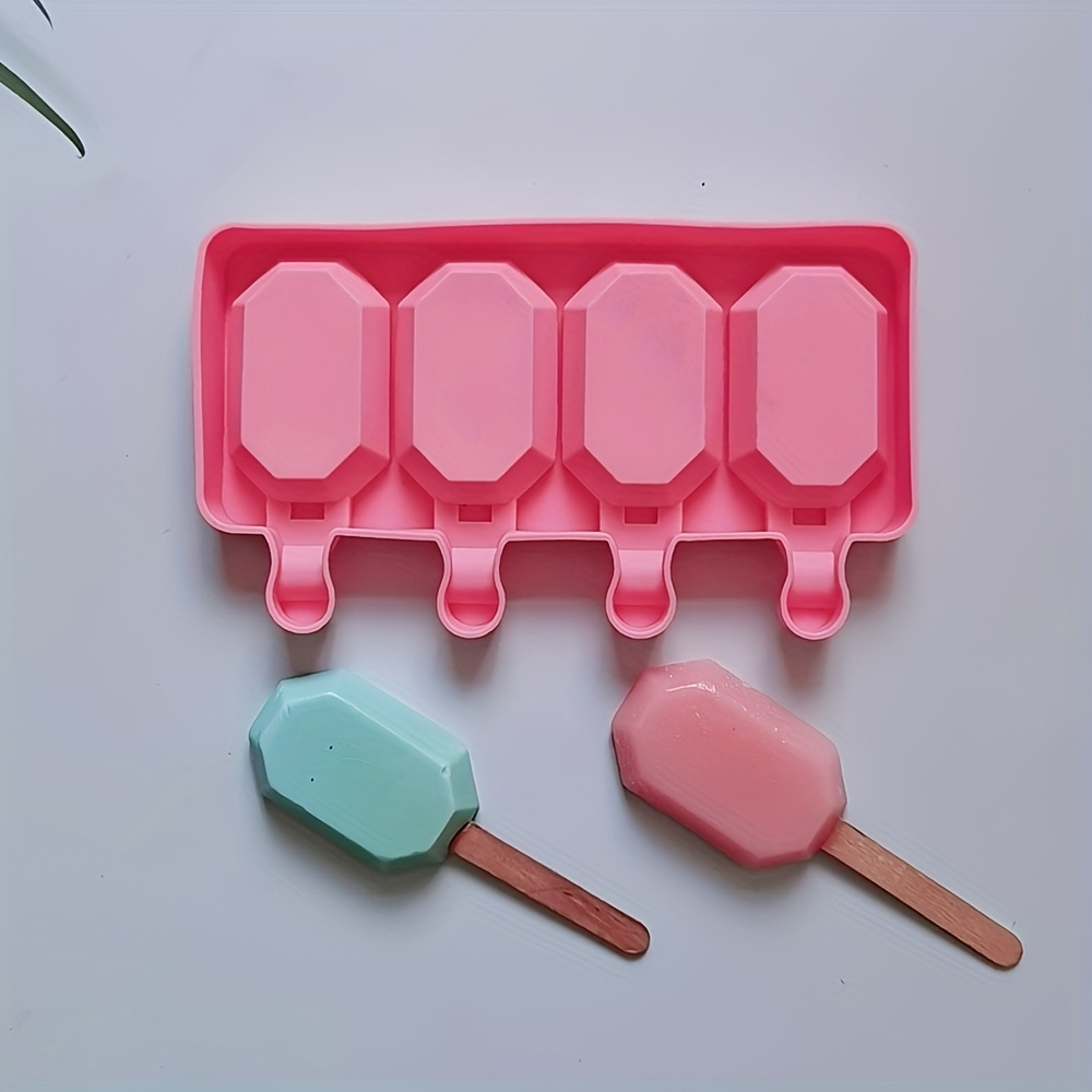Silicone Mold for Cakesicles, Octagon Gem - 4 Cavity